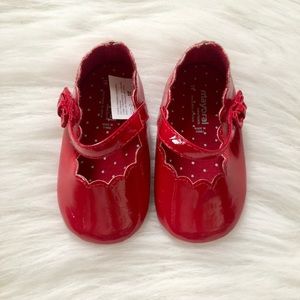 Baby girl red Mary Jane shoes